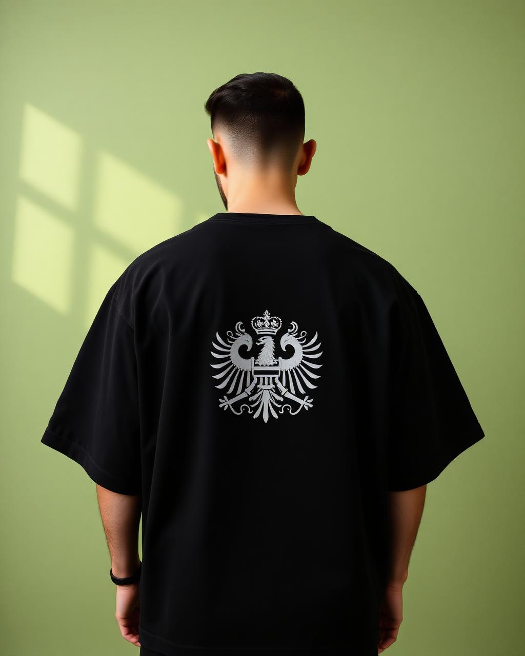 Armenian Coat of Army tee worn, back print