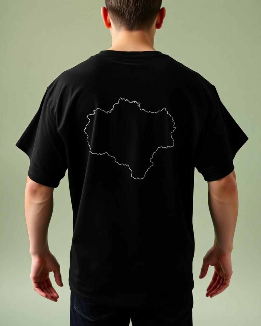 Armenian Map tee worn, back print